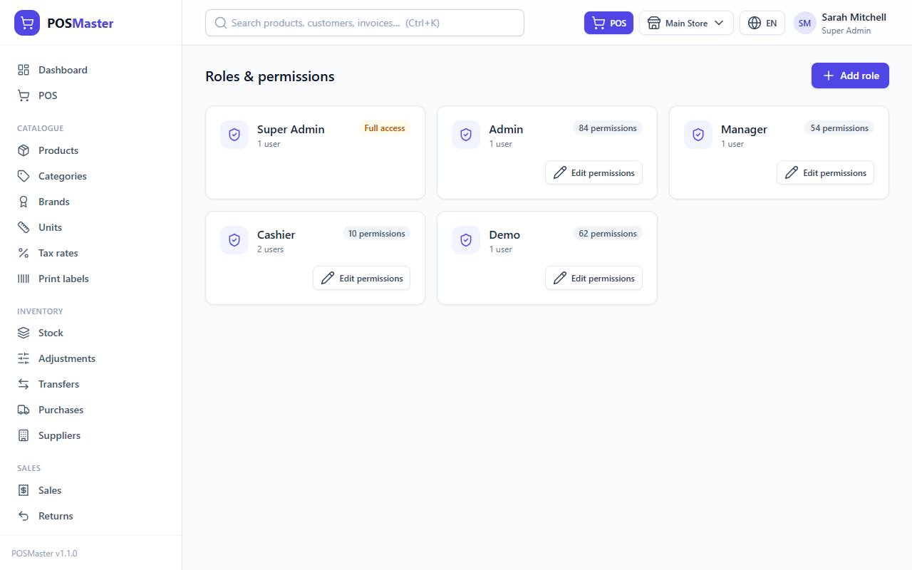 Roles list